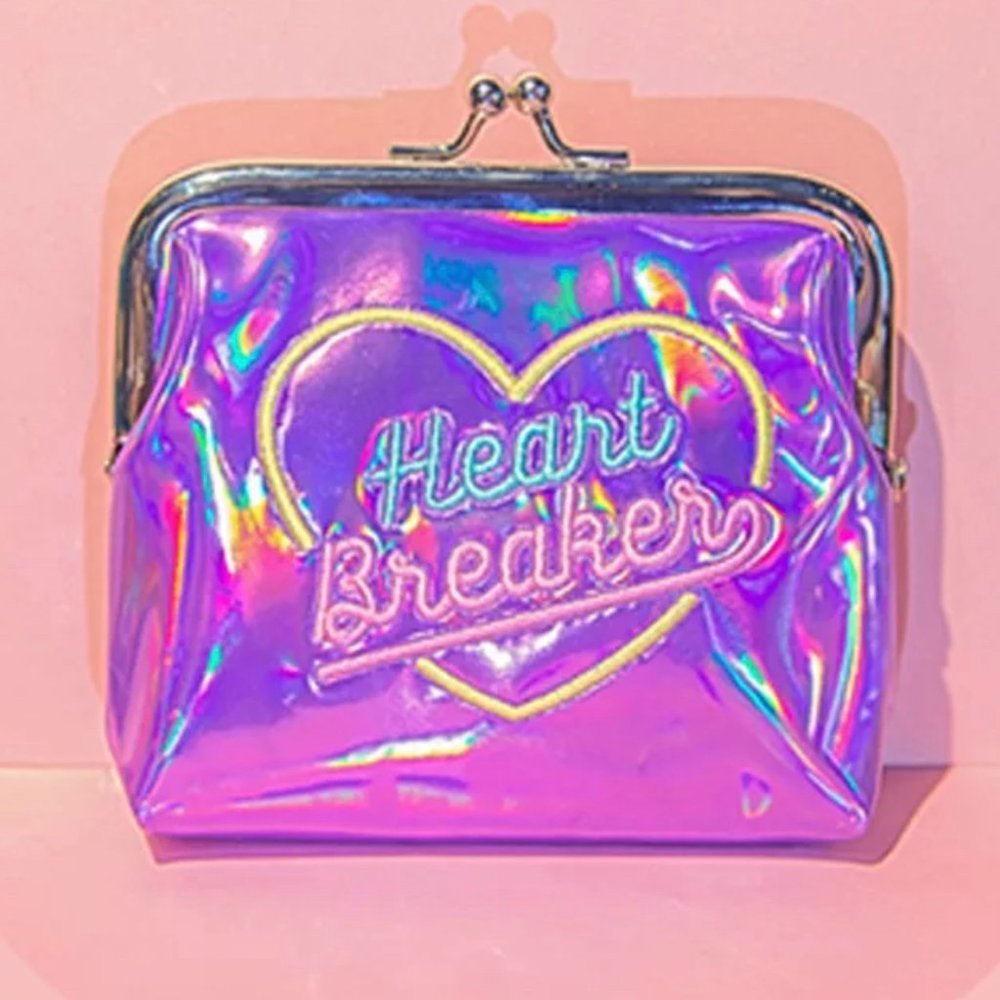 Bentoy Snap Coin Purse Purple "Heart Breaker"